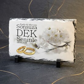  - Çiftlere Özel Alyanslı Taş Baskı