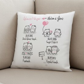  - Çiftlere Özel Aşkımızın Hikayesi Yastık