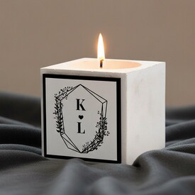  - Çiftlere Özel Harfli Beton Mum