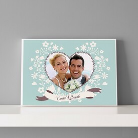  - Çiftlere Özel isim Yazılı Kanvas Tablo