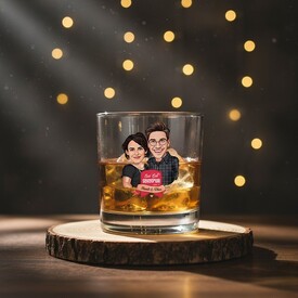  - Çiftlere Özel Karikatürlü Viski Kadehi