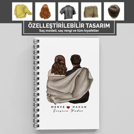 Çiftlere Özel Özelleştirilebilir Defter - Thumbnail