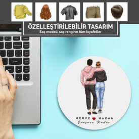 Çiftlere Özel Özelleştirilebilir Mouse Pad - Thumbnail