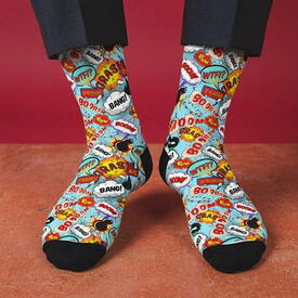  - Çizgi Roman Konuşma Balonlu Çorap
