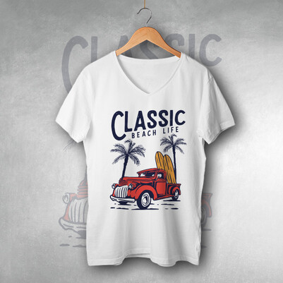  - Classic Beach Life Tasarım Tişört