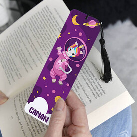 Çocuğa Hediye Sevimli Astronot Desenli Kitap Ayracı - Thumbnail