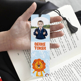 Çocuğa Karne Hediyesi Aslan Desenli Kitap Ayracı - Thumbnail