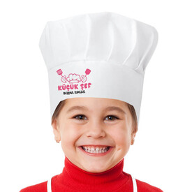 Çocuklar İçin Tasarım Şapkalı Mutfak Önlüğü - Thumbnail