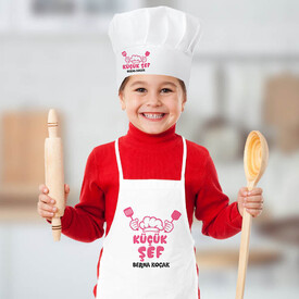  - Çocuklar İçin Tasarım Şapkalı Mutfak Önlüğü