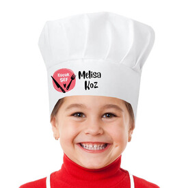 Çocuklara Hediyelik Şapkalı Mutfak Önlüğü - Thumbnail