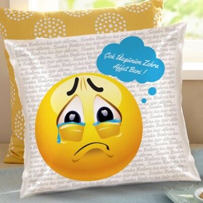 Çok Üzgünüm Beni Affet Emoji Yastık - Thumbnail
