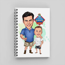 Cool Baba ve Oğlu Karikatürlü Defter - Thumbnail