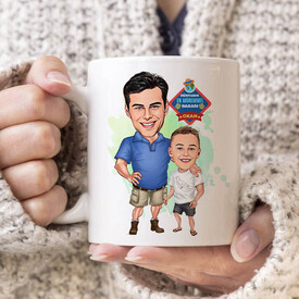  - Cool Baba ve Oğlu Karikatürlü Kupa Bardak