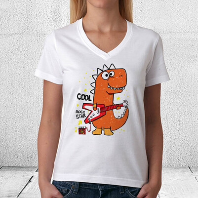 Cool Dinosaur Tasarım Tişört - Thumbnail