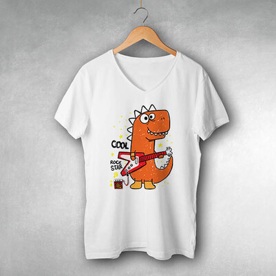 Cool Dinosaur Tasarım Tişört - Thumbnail