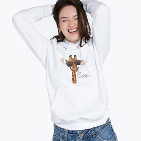 Cool Giraffe Kapşonlu Kadın Sweatshirt - Thumbnail