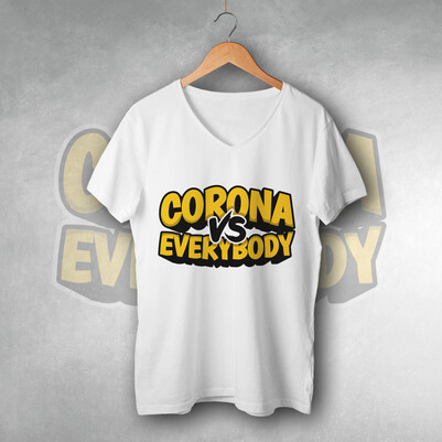 Corona vs Everybody Unisex Tişört - Thumbnail