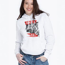  - Crash & Kill Tasarımlı Kapşonlu Kadın Sweatshirt