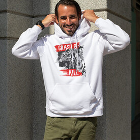  - Crash & Kill Tasarımlı Kapşonlu Sweatshirt