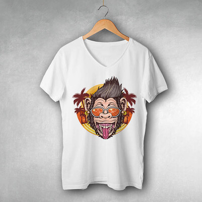  - Crazy Monkey Tasarım Tişört