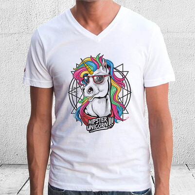 Cute Unicorn Tasarım Tişört - Thumbnail