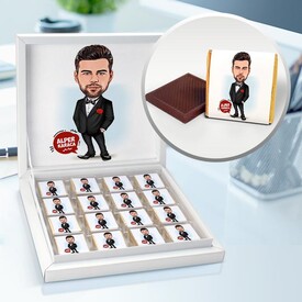 Damat Karikatürlü Çikolata Kutusu - Thumbnail