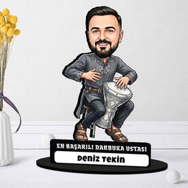 En Başarılı Rapçi Müzisyen Erkek Karikatürlü Kanvas Tablo - Thumbnail