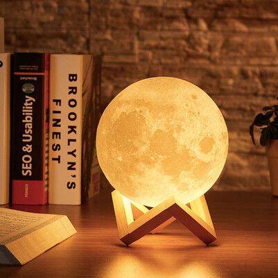  - Dekoratif 3D Ay Gece Lambası
