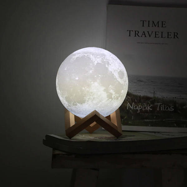 Dekoratif 3D Ay Gece Lambası