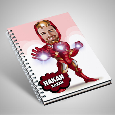 Demir Adam Karikatürlü Defter - Thumbnail