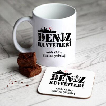  - Deniz Kuvvetlerine Hediye Kupa ve Bardak Altlığı