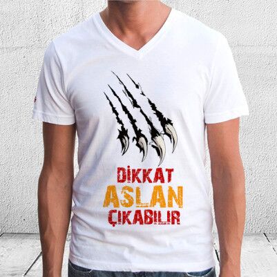  - Dikkat Aslan Çıkabilir Erkek Tişörtü