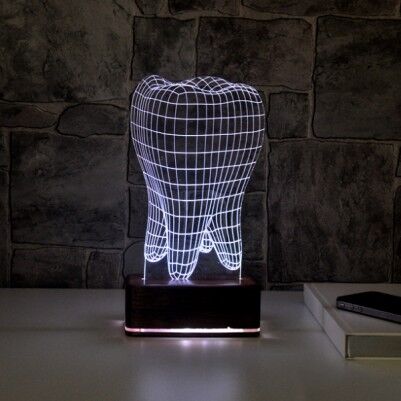  - Diş Şeklinde 3D LED Lamba