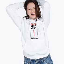  - Distance Tasarımlı Kapşonlu Kadın Sweatshirt