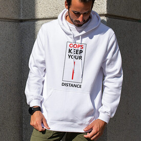 Distance Tasarımlı Kapşonlu Sweatshirt - Thumbnail