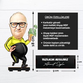 Diyet Yapan Babam Karikatürlü Biblo - Thumbnail