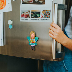 Diyetisyen Kadın Karikatürlü Buzdolabı Magneti - Thumbnail