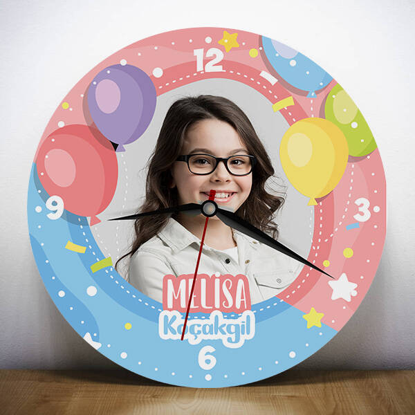 Doğum Günü Balonları Çocuk Duvar Saati