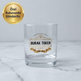  - Doğum Günü Tarihli İsme Özel Renkli Viski Kadehi