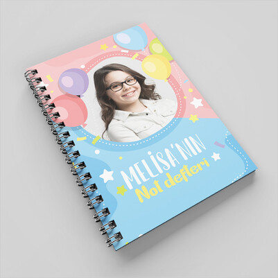 Doğum Günü Tasarımlı Kız Çocuklara Özel Defter - Thumbnail