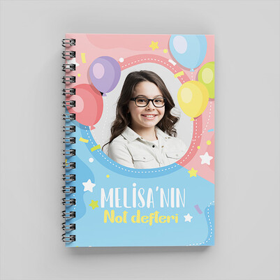 Doğum Günü Tasarımlı Kız Çocuklara Özel Defter - Thumbnail