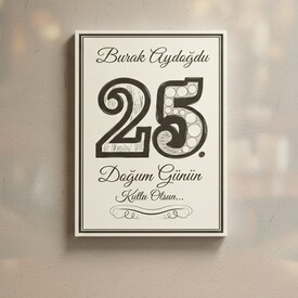  - Doğum Günün Kutlu Olsun Kanvas Tablo