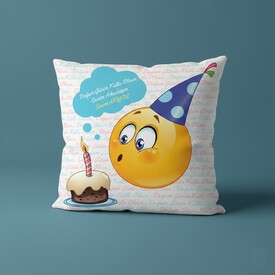  - Doğum Gününe Özel Gülen Yüz Yastık