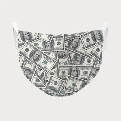Dolar Temalı Yıkanabilir Maske - Thumbnail