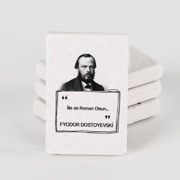 Dostoyevski Esprili Taş Buzdolabı Magneti