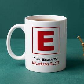  - Eczacılara Özel İsim Yazılı Kupa Bardak