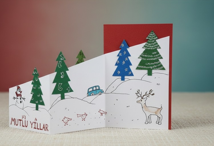 El Yapımı Yılbaşı Tebrik Kartı Çeşitleri