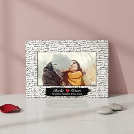  - El Yazısı Tasarımlı Kişiye Özel Resim Çerçevesi