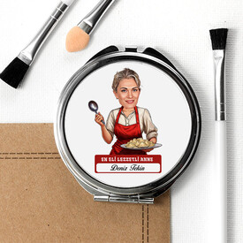 Eli Lezzetli Anne Karikatürlü Makyaj Aynası - Thumbnail