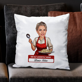  - Eli Lezzetli Anne Karikatürlü Yastık